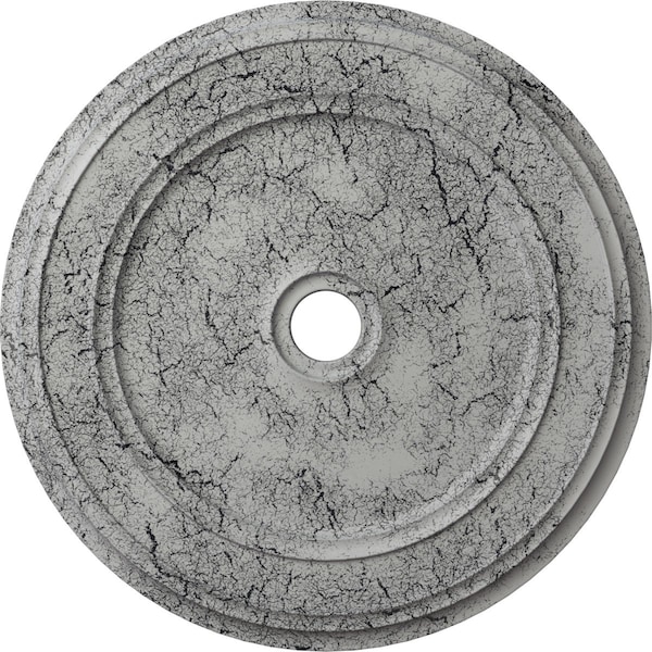 Ekena Millwork Classic Medallion (Canopies up to 5 1/2"), 41 1/8"OD x 4"ID x 2 1/8"P, Ultra Pure White Crackle CM41CLUWC - main